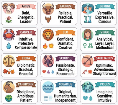 Understanding the 12 Zodiac Signs: Dates & Characteristics
